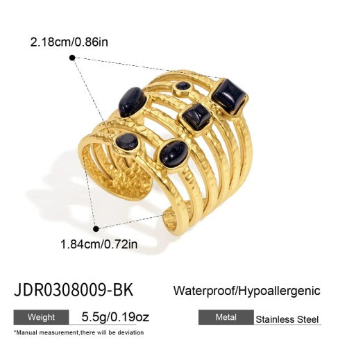 BAGUE ACIER REF BG0308009-BK