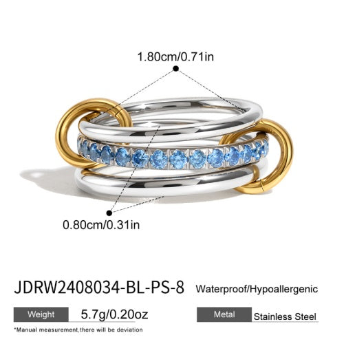 Bague en acier – BGW2408034-BL-PS-8