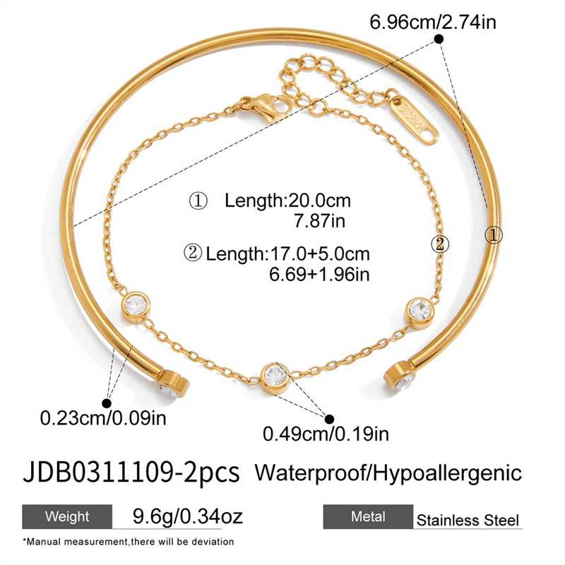Bracelet en acier – BR0311109-2PCS
