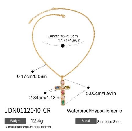 Collier en acier Croix - COL0112040-CR