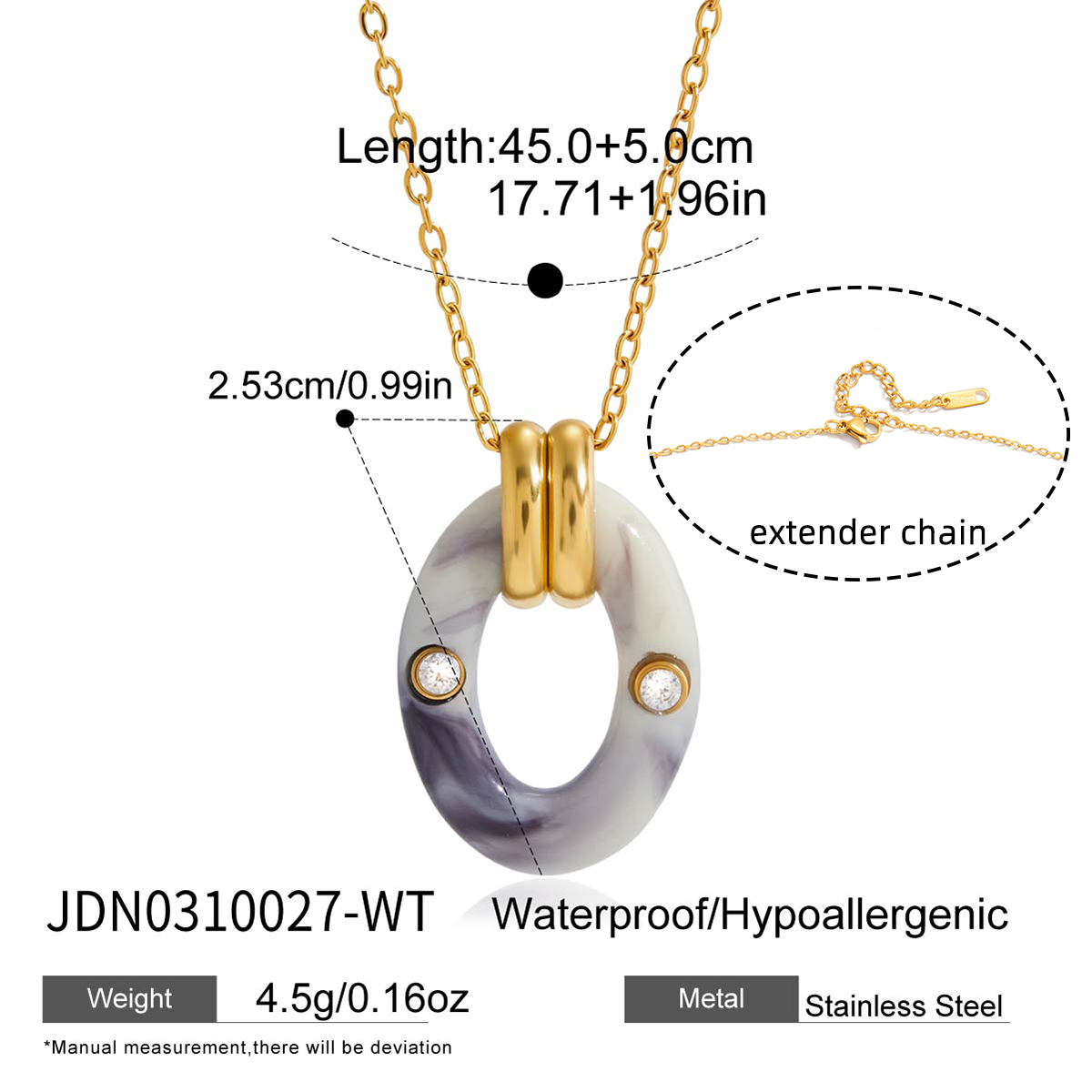 Collier en acier – COL0310027-WT