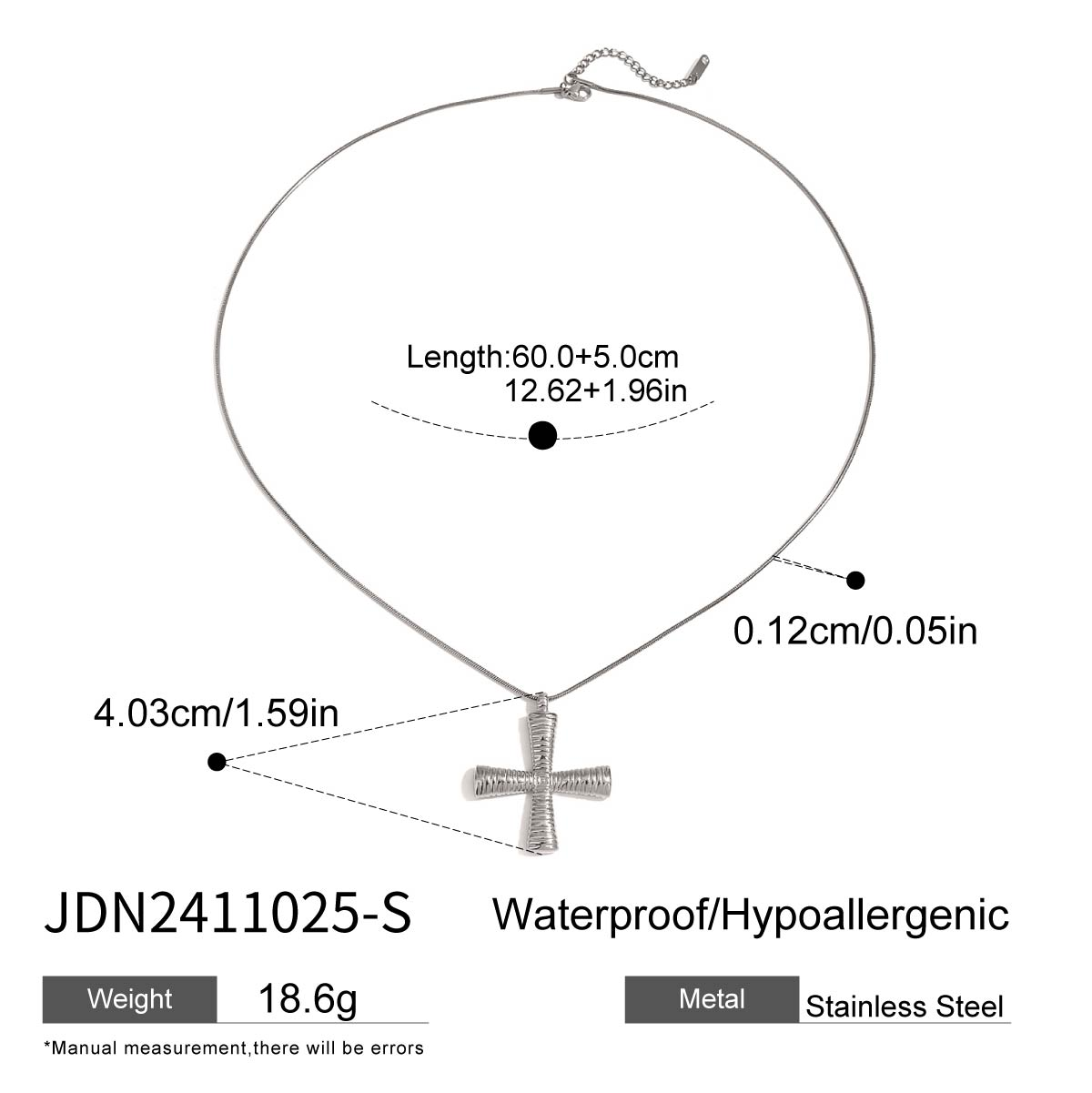 Collier en acier – COL2411025-S