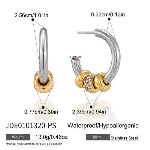 Boucles d’oreilles en acier – E0101320-PS