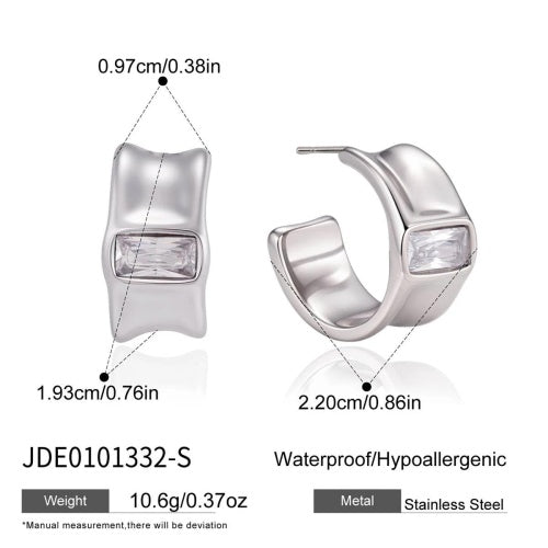 BOUCLES D’OREILLES ACIER REF E0101332-S