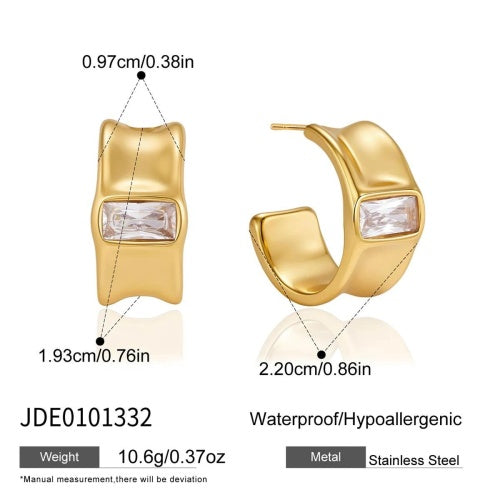 BOUCLES D’OREILLES ACIER REF E0101332