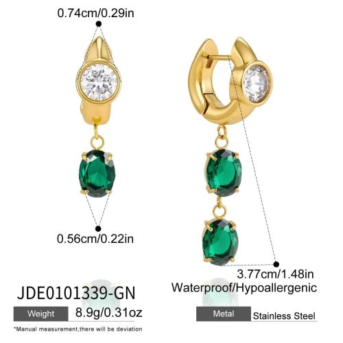 Boucles d’oreilles en acier – E0101339-GN
