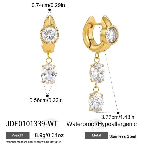 Boucles d’oreilles en acier – E0101339-WT