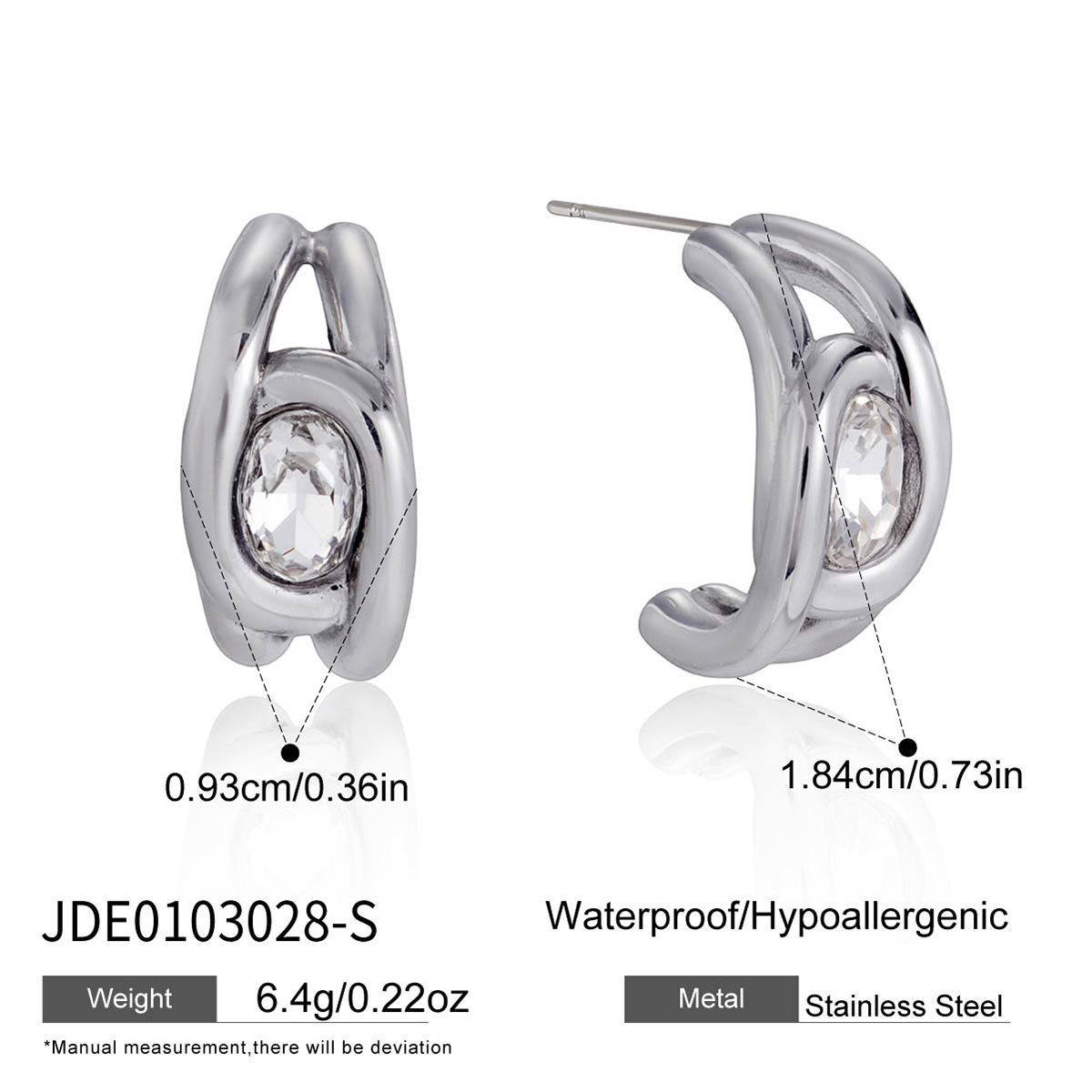 Boucles d’oreilles en acier – E0103028-S