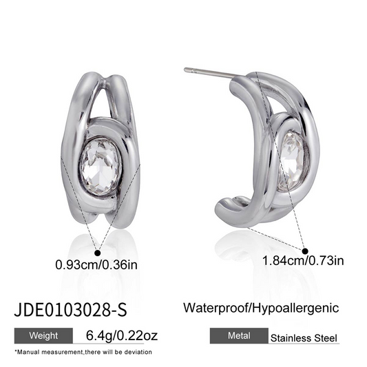 Boucles d’oreilles en acier – E0103028-S