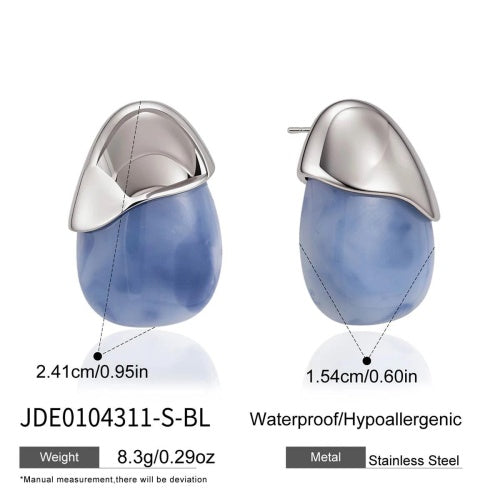 Boucles d’oreilles en acier – E0104311-S-BL