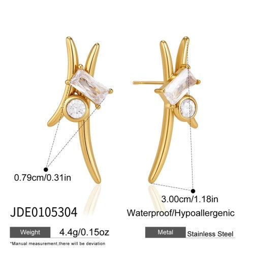 BOUCLES D’OREILLES ACIER REF E0105304