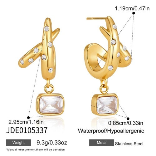BOUCLES D’OREILLES ACIER REF E0105337