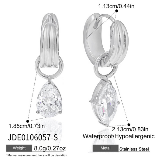Boucles d’oreilles en acier – E0106057-S