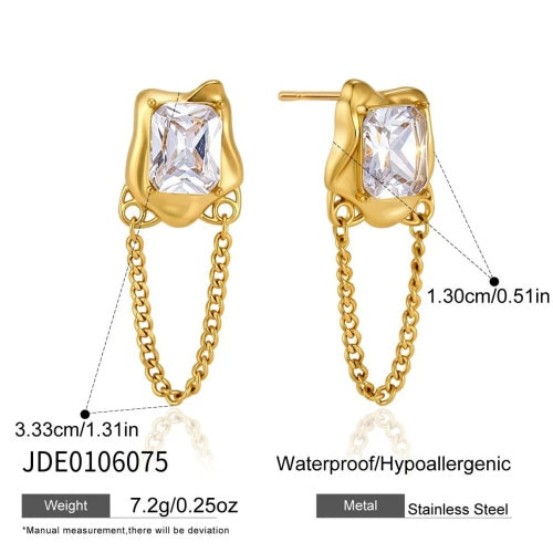 BOUCLES D’OREILLES ACIER REF E0106075