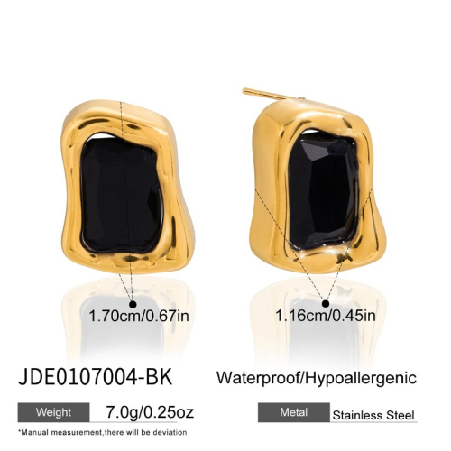 Boucles d’oreilles en acier – E0107004-BK