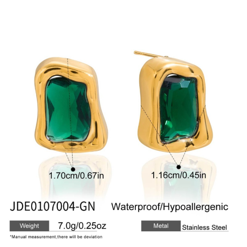 Boucles d’oreilles en acier – E0107004-GN