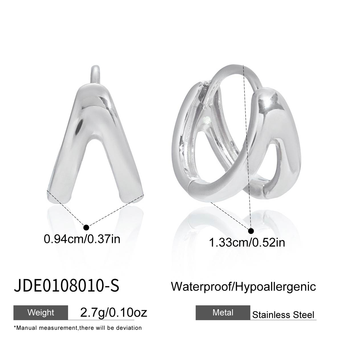 Boucles d’oreilles en acier – E0108010-S
