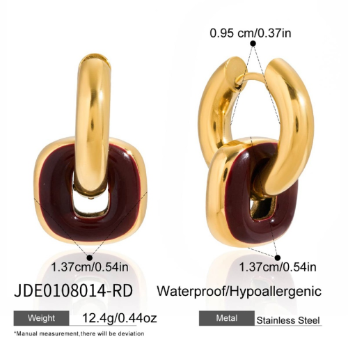 Boucles d’oreilles en acier – E0108014-RD