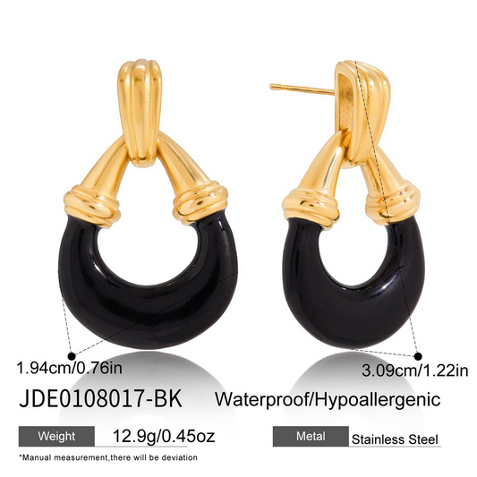 Boucles d’oreilles en acier – E0108017-BK