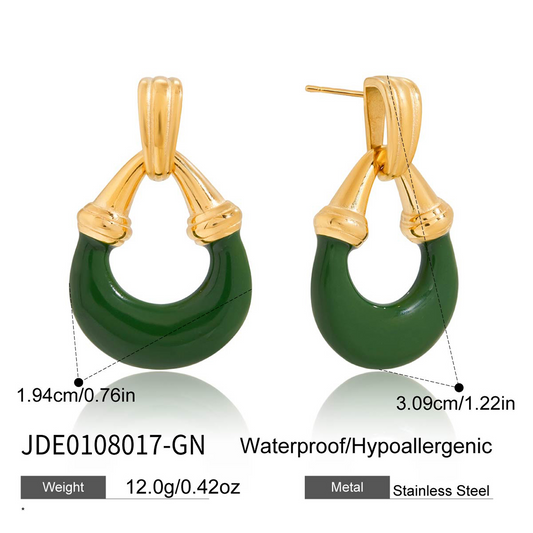 Boucles d’oreilles en acier – E0108017-GN