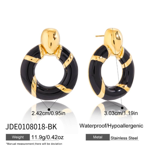 Boucles d’oreilles en acier – E0108018-BK