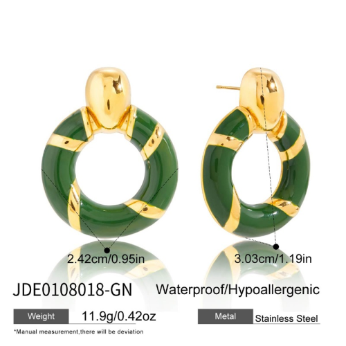 Boucles d’oreilles en acier – E0108018-GN