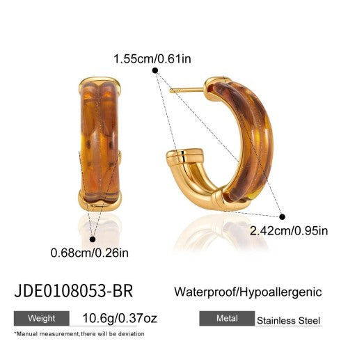 BOUCLES D’OREILLES ACIER REF E0108053-BR