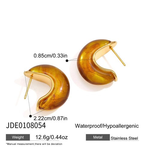 BOUCLES D’OREILLES ACIER REF E0108054