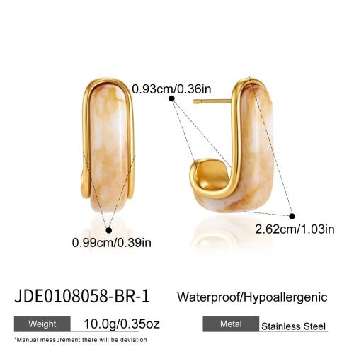 BOUCLES D’OREILLES ACIER REF E0108058-BR-1