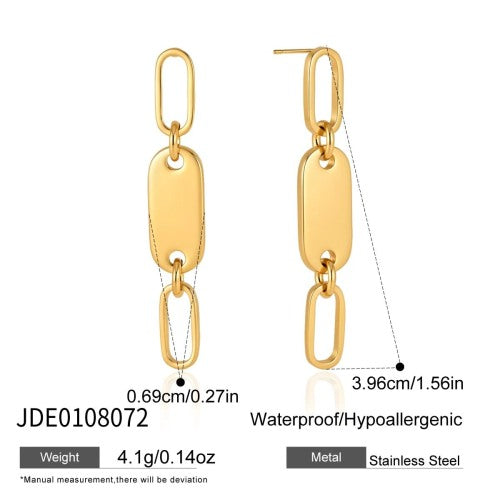 BOUCLES D’OREILLES ACIER REF E0108072