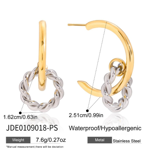 Boucles d’oreilles en acier – E0109018-PS
