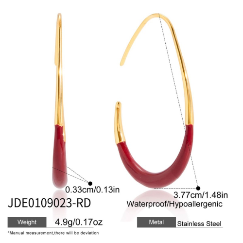 Boucles d’oreilles en acier – E0109023-RD