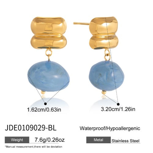 Boucles d’oreilles en acier – E0109029-BL