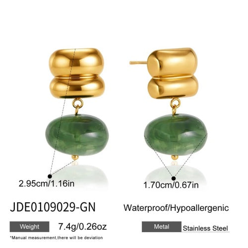 BOUCLES D’OREILLES ACIER REF E0109029-GN
