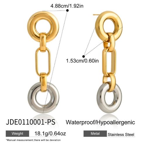 Boucles d’oreilles en acier – E0110001-PS