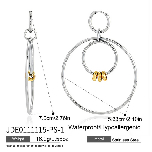 Boucles d’oreilles en acier – E0111115-PS-1