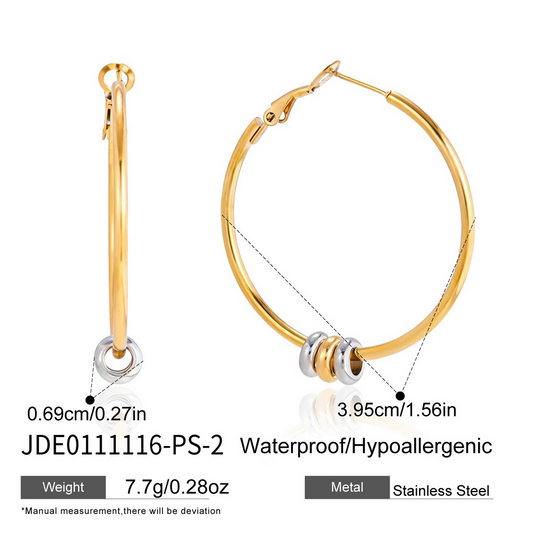 Boucles d’oreilles en acier – E0111116-PS-2