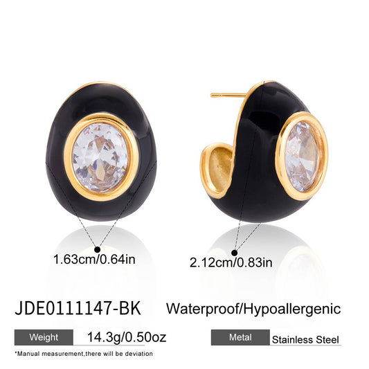 Boucles d’oreilles en acier – E0111147-BK