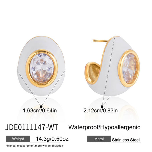 Boucles d’oreilles en acier – E0111147-WT