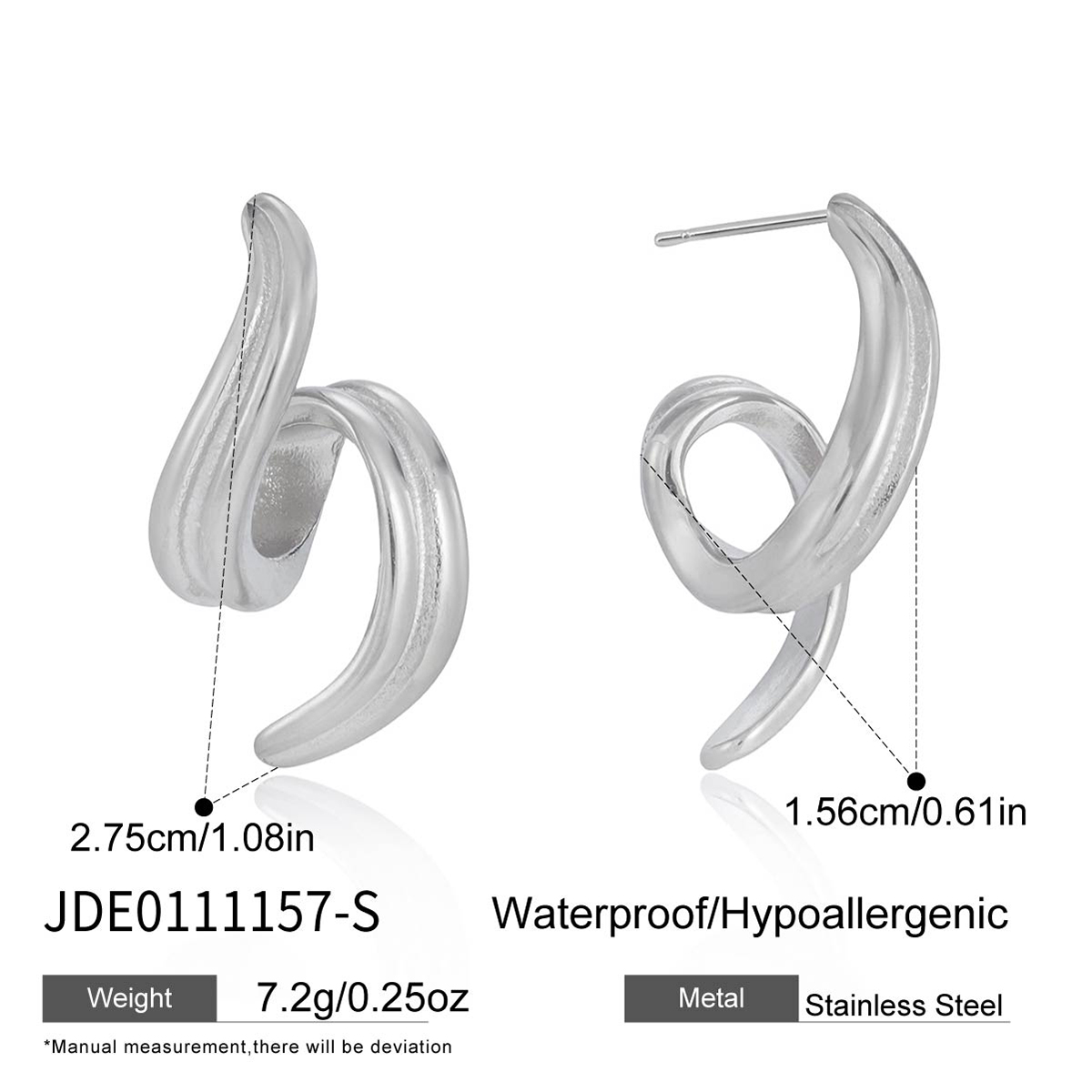 Boucles d’oreilles en acier – E0111157-S