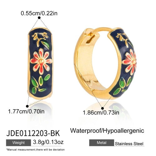 Boucles d’oreilles en acier – E0112203-BK