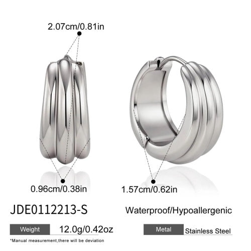 Boucles d’oreilles en acier – E0112213-S