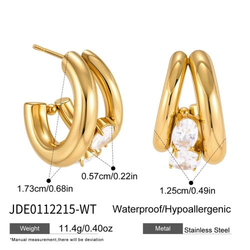 Boucles d’oreilles en acier – E0112215-WT