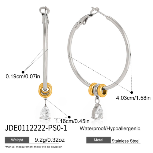 Boucles d’oreilles en acier – E0112222-PS-1