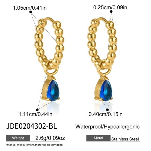 Boucles d’oreilles en acier – E0204302-BL