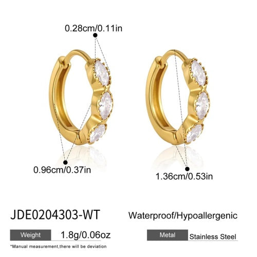 Boucles d’oreilles en acier – E0204303-WT