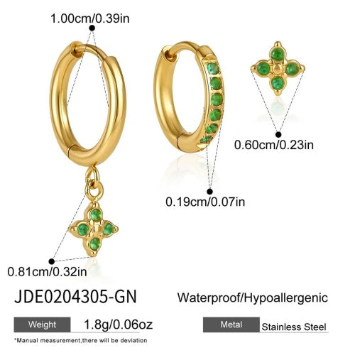 Boucles d’oreilles en acier – E0204305-GN