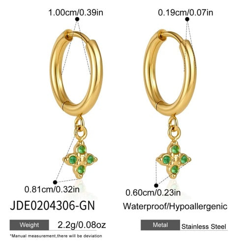Boucles d’oreilles en acier – E0204306-GN