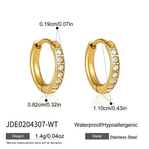 Boucles d’oreilles en acier – E0204307-WT