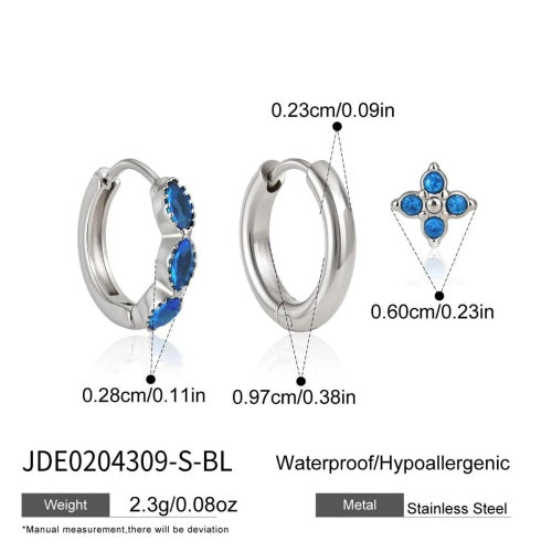 Boucles d’oreilles en acier – E0204309-S-BL